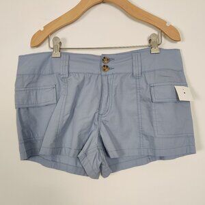 NEW Rewash Women's Utility Shorts Size 7 /28 Sky Blue Cotton Comfy Casual Summer